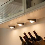 Prios Odia LED-benkbelysning, svart, 3 stk