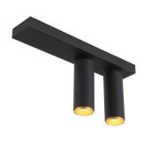 LOOM DESIGN LED-downlight X-Beam, 2 lyskilder, svart