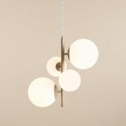 Hengelampe Joel, beige/hvit, 4 lyskilder