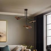 Taklampe Disk med treelementer, 3 lyskilder