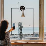 MARSET hengelampe Atlas, 2700 K, Ø 11 cm, gjennomsiktig