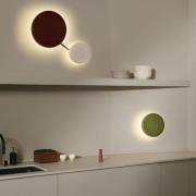 MARSET LED-vegglampe Caramel, grønn, Ø 28 cm, TRIAC, glass