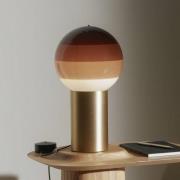 MARSET bordlampe Dipping Light, høyde 22 cm, brun/messing