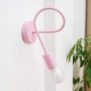 Vegglampe Oxford, rosa, metall, E27