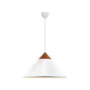 Pendellampe Kinto, hvit, Ø 40 cm, metall