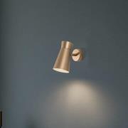 Vegglampe Lotta, gullfarget, spotlight, stål, justerbar