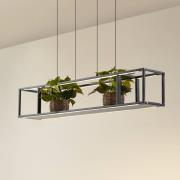 Lucande LED-hengelampe Estante, svart, dimbar