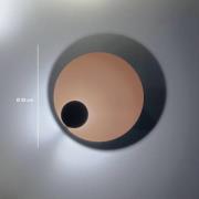 Knikerboker LED-vegglampe Pois, rosa, Ø 25 cm, dimbar