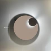 Knikerboker LED-vegglampe Pois, sahara, Ø 25 cm, dimbar