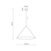 Hengelampe Cono, 1 lyskilde, Ø 50 cm, svart, E27