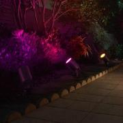 Hama Smart LED-spot med jordspyd, svart WLAN, IP65 RGBW dimbar