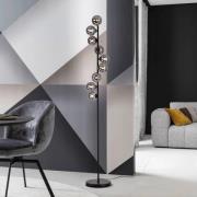 Schöner Wohnen Gulvlampe Dubai, røkt glass, 9 lyskilder, G9
