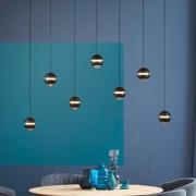 SCHÖNER WOHNEN LED-hengelampe Lini svart 7 lyskilder lang 3.000K