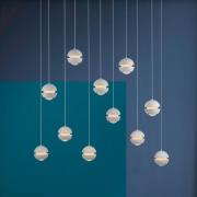 SCHÖNER WOHNEN LED-hengelampe Lini hvit 11 lyskilder lang, 3.000 K