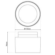 LED-downlight Trimes, Ø 11,5 cm, svart, CCT, trinnvis dimbar