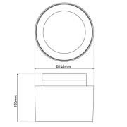 LED-downlight Trimes, Ø 14 cm, svart, CCT, trinnvis dimbar