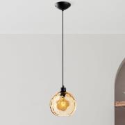 Benek pendellampe, gul, glass, Ø 20 cm, E27