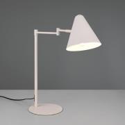 Bordlampe Cosima, lysegrå, høyde 50 cm, metall