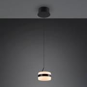 LED-pendellampe Dios, svart, Ø 15 cm, metall, CCT