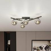 Taklampe Smart, svart/grafitt, 4 lyskilder