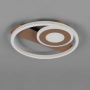 LED-taklampe Horus, kaffe, 2 500 lm, 3 000 K, metall