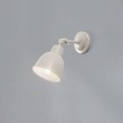 Vegglampe Emoti, beige, 1 lyskilde, stål, Ø 10 cm