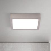 LED-taklampe Disc nikkelfarget satinert, lengde 14 cm CCT