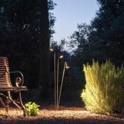 utendørs LED-gulvlampe Brisa, 1 lyskilde, brun