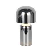 LED-batteridrevet bordlampe Niko, kromfarget, høyde 26 cm, metall