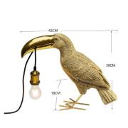 KARE bordlampe Toucan, gullfarget, 42 cm høy, E27