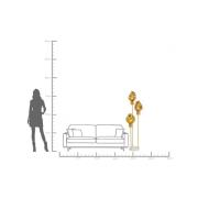 KARE gulvlampe Supernova, ravfarget, glass, 160 cm, E27