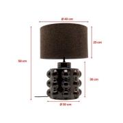 KARE bordlampe Calamaro, brun, porselen, 58 cm, E27