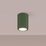 Taklampe ALORA, olivengrønn, Ø 7 cm, metall, GU10