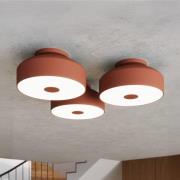 Taklampe CLARO, oker, Ø 30 cm, metall, 4 x E27