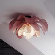 By Rydens taklampe Lou Lou, rosa, Ø 80 cm, tekstil