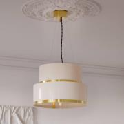 By Rydens pendellampe Marcel, messing/hvit, Ø 50 cm