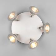 LED-downlight Romeo, Ø 30 cm, nikkelfarget, 5 lyskilder