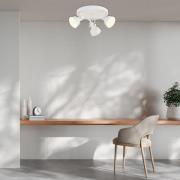 Taklampe Trogir, beige, 3 lyskilder, stål, Ø 30 cm