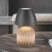 LED-bordlampe med batteri Brilo unplugged Cera, antrasitt, 22 cm