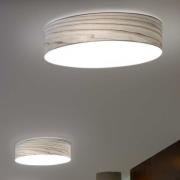 LZF LED-vegglampe Gea, grå, Ø 42 cm, tre