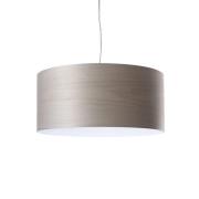 LZF LED-hengelampe Gea, grå, Ø 42 cm, tre