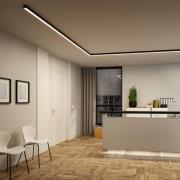 Paulmann LED-lyslist Linion, svart, 150 cm, 3000 K