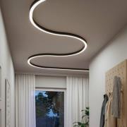 Paulmann LED-lyslist Linion, svart, 90° kurve, 3000 K