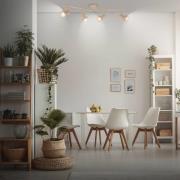 Downlight Tapp, beige, lengde 61 cm, 4 lyskilder, metall GU10