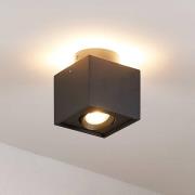 Arcchio taklampe Walisa, 10 x 10 cm, svart, GU10