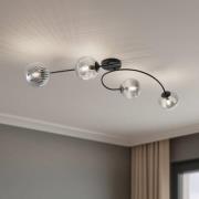 Vibra taklampe, røykgrå/svart, lengde 110 cm, 4 lyskilder.