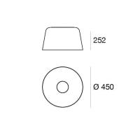 LED-taklampe Delfi_S, svart, Ø 45 cm, metall
