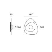 LED-vegglampe Joint_W, oval, 58 cm, hvit, metall
