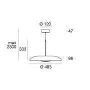 LED-hengelampe Basin_P, svart, metall, Ø 49 cm, IP40
