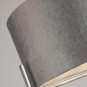 Taklampe Kyran, grå, metall, fløyel, Ø 40 cm, E27